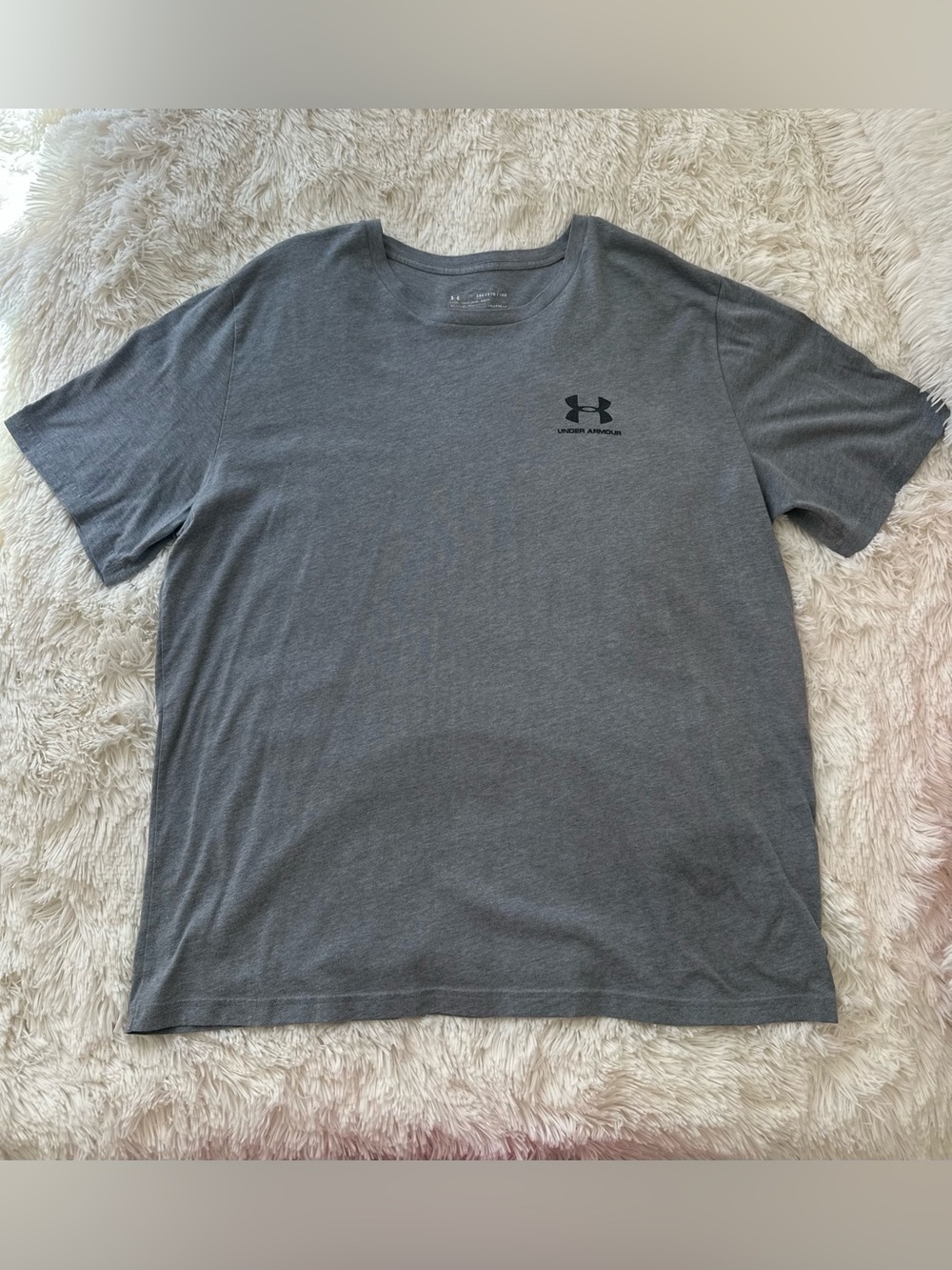 Under Armour Men's Gray Crew Neck Short Sleeve Tee Size: 2XL  XXL